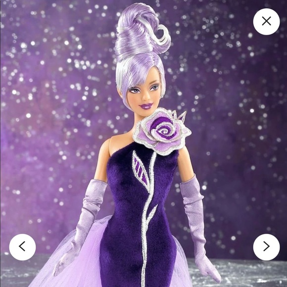 Barbie, sterling silver rose design exclusively for Avon with Bob Mackie design. - Picture 7 of 8